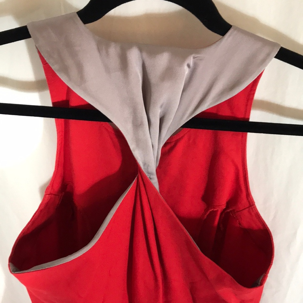 Front-Zip Fitted Dress with Twist Back
